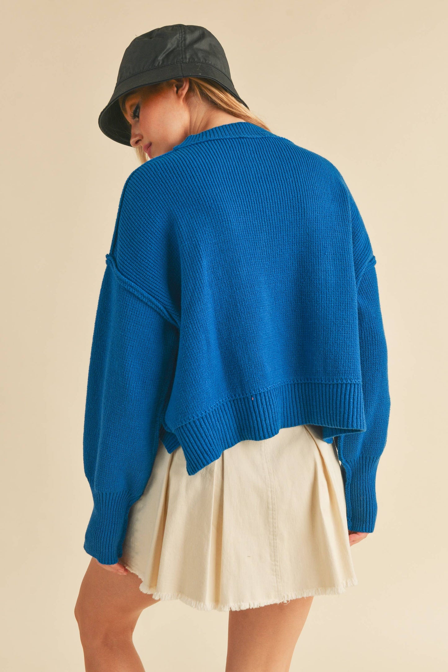 Regina Sweater: Cobalt Knit