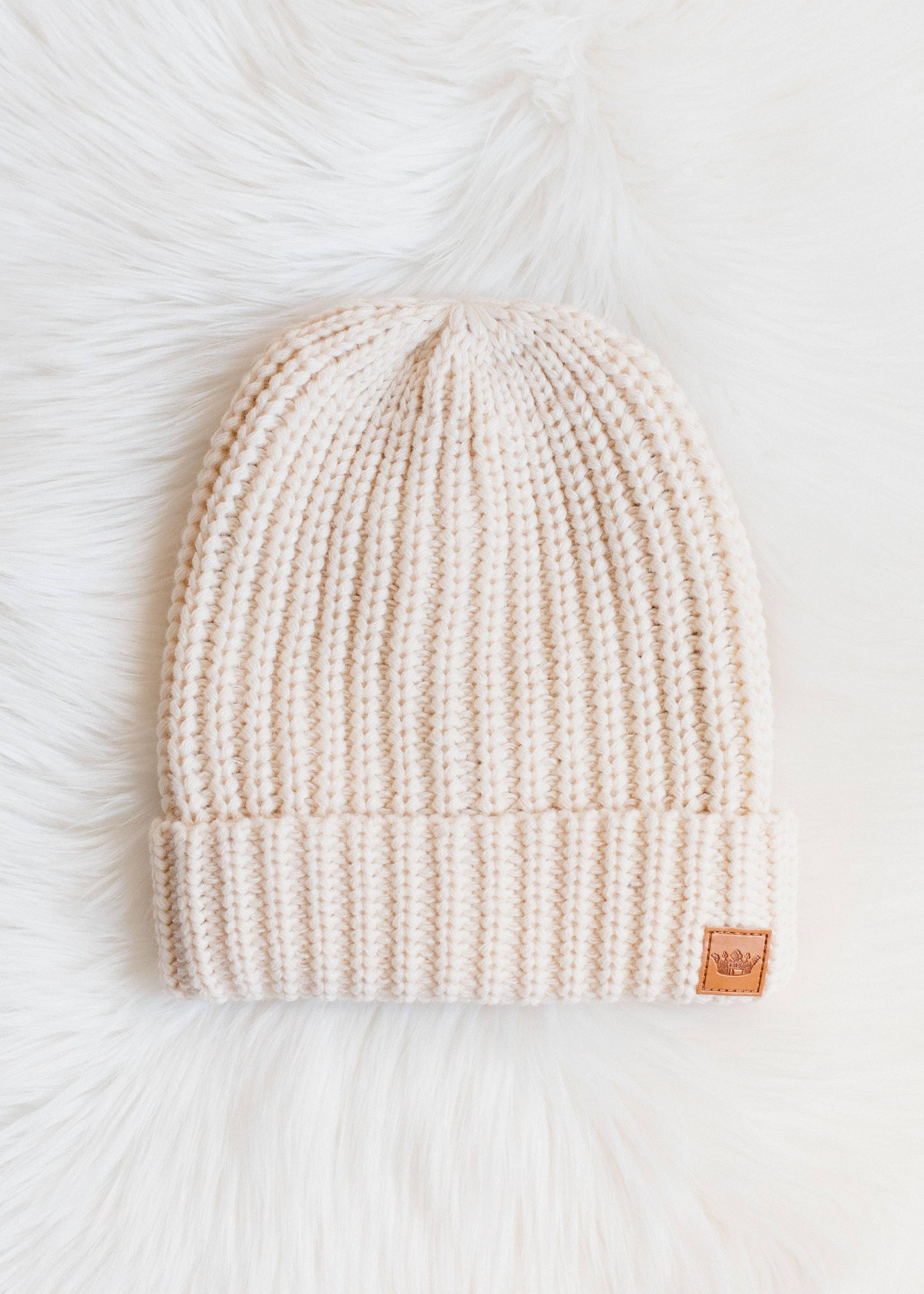 Ivory Knit Beanie