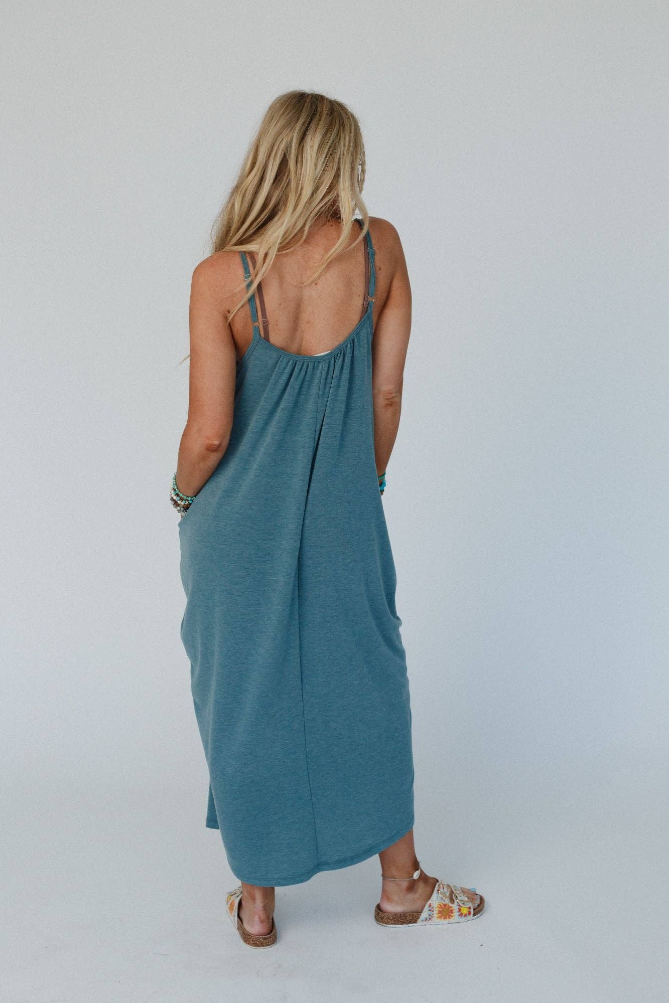 Simple Serene Maxi Dress - Teal