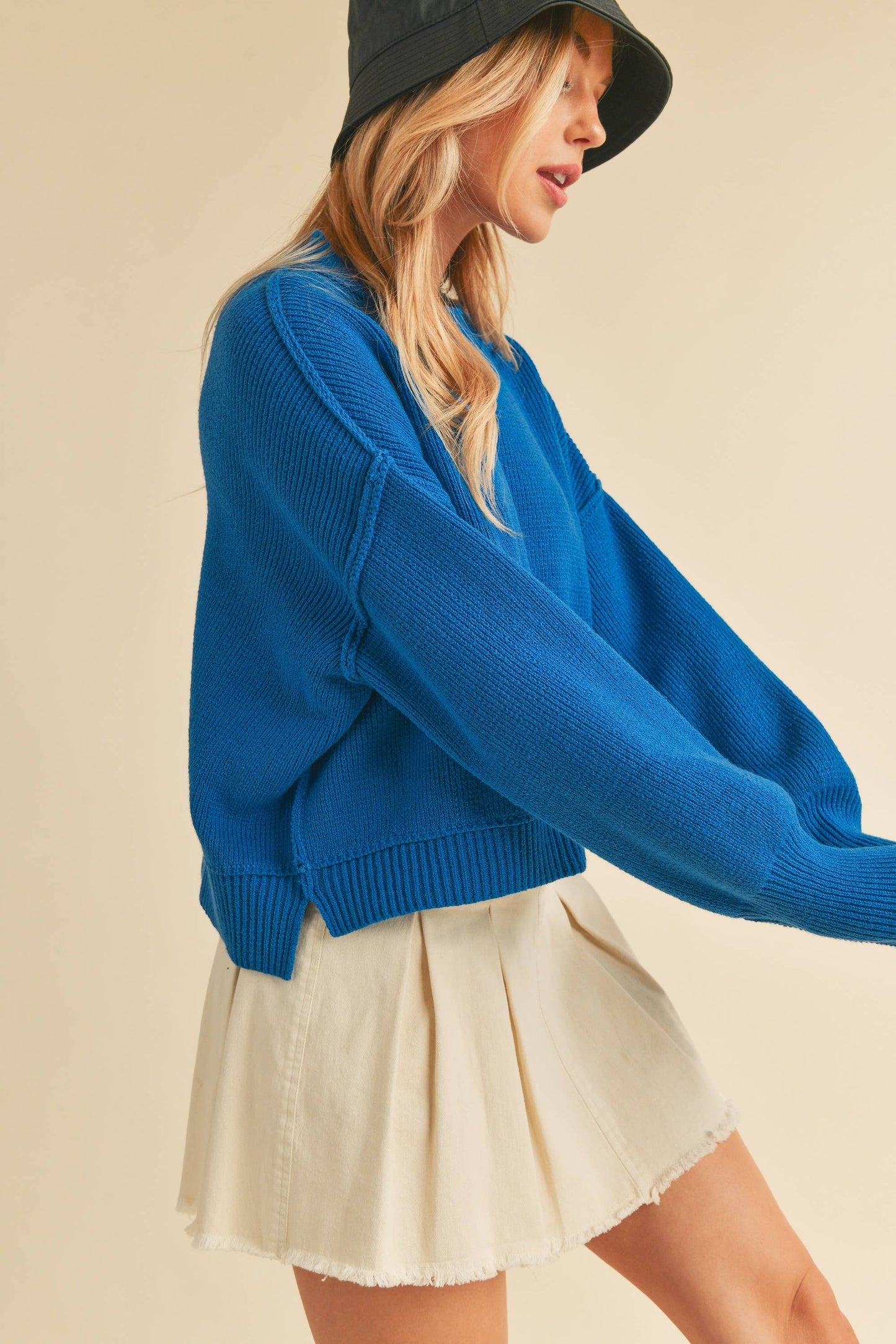 Regina Sweater: Cobalt Knit