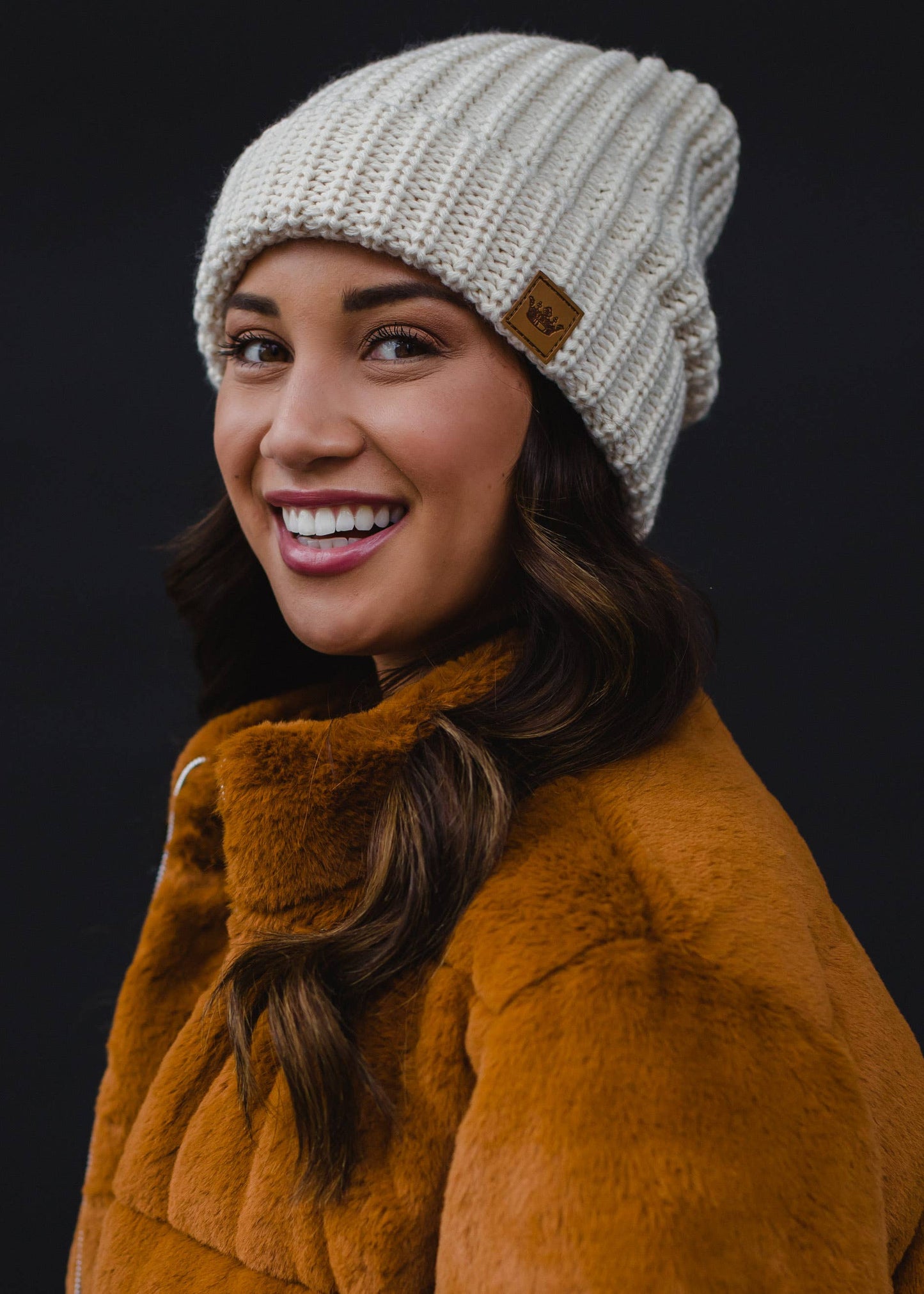 Ivory Knit Beanie