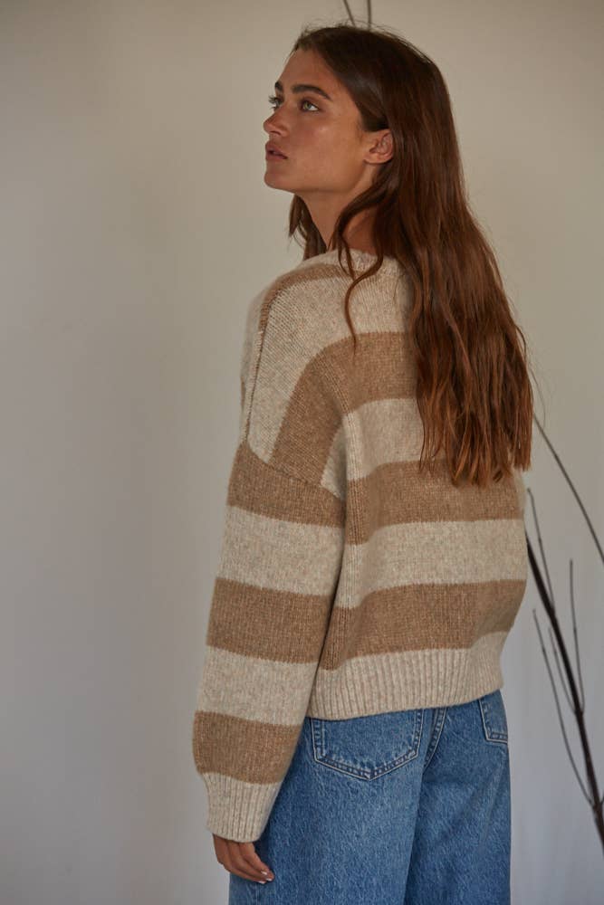 BRIENNE PULLOVER: Natural Taupe