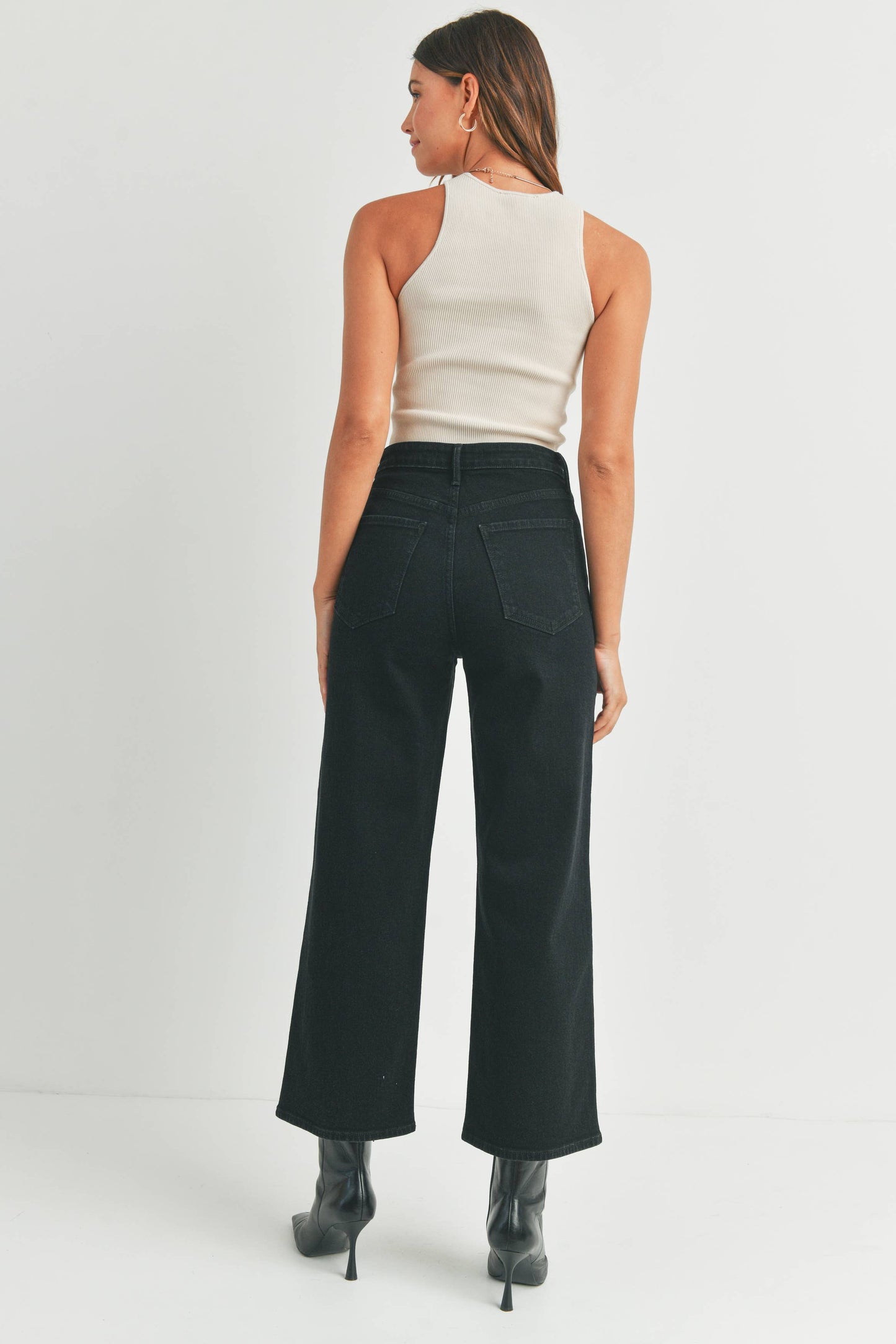 HR Cargo Pocket Wide Leg-Black