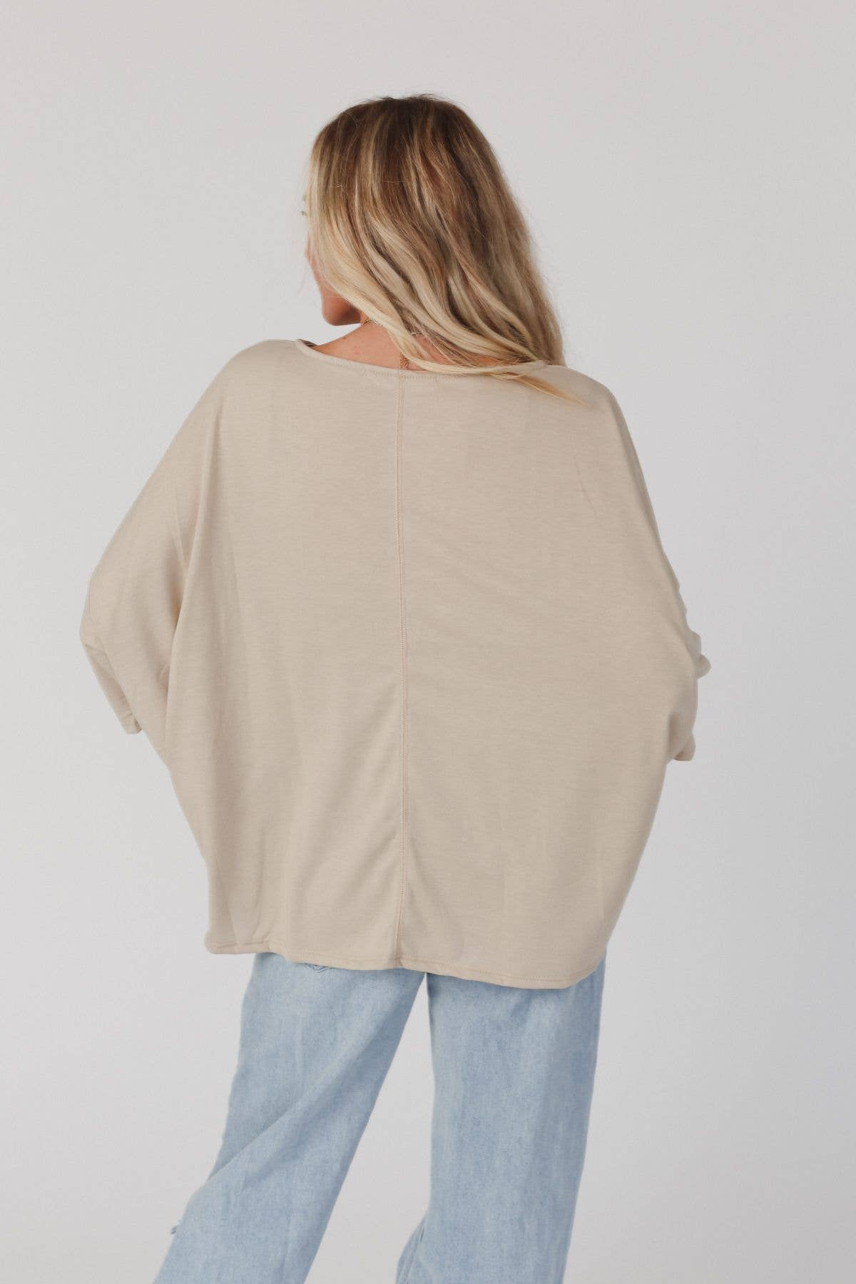 Cozy Cool Oversized Tee - Taupe