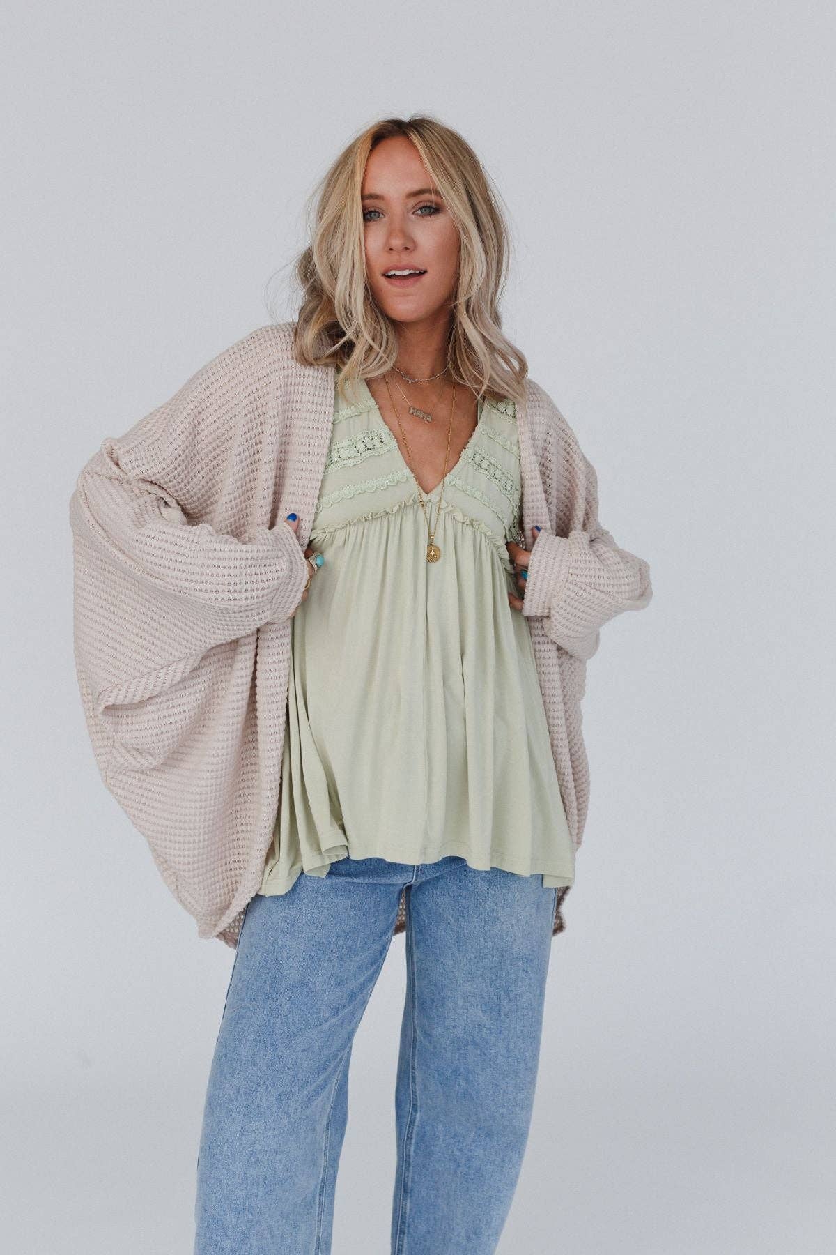 Lover Girl Dolman Sleeve Sweater - Oatmeal