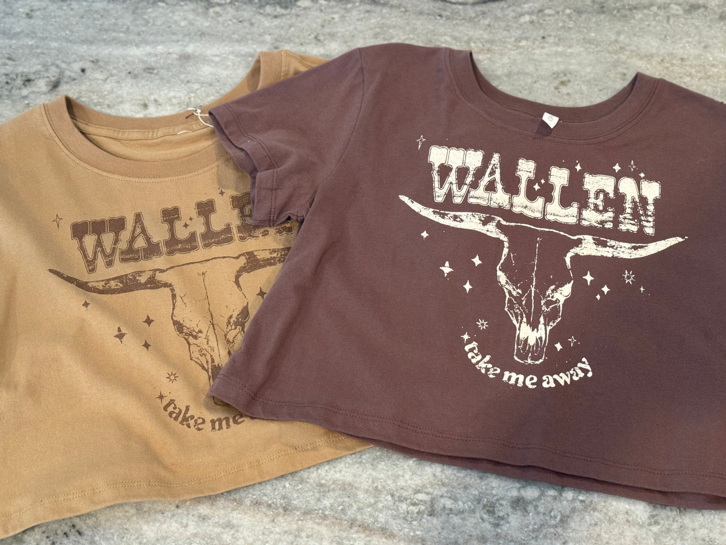 Wallen Longhorn Graphic Crop Tee