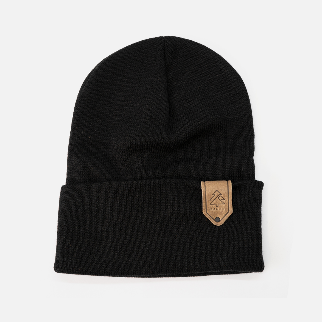 Solo Pine Knit Beanie: Black