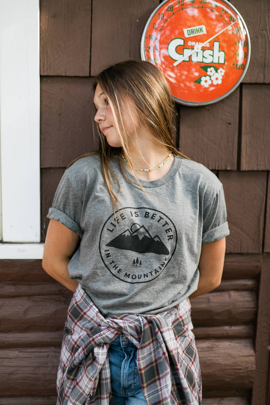 Life Is Better In The Mountains Unisex Tee - Grey