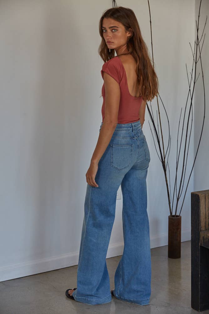 ONCE OVER BODYSUIT: Dusty Red