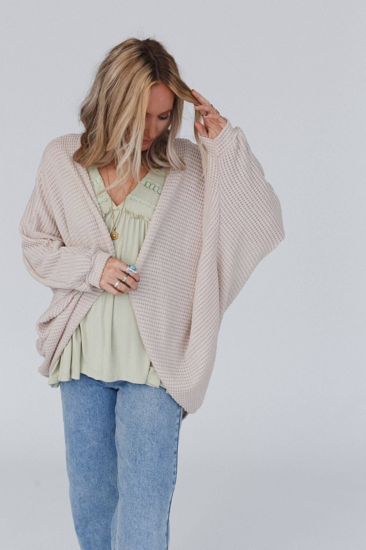 Lover Girl Dolman Sleeve Sweater - Oatmeal