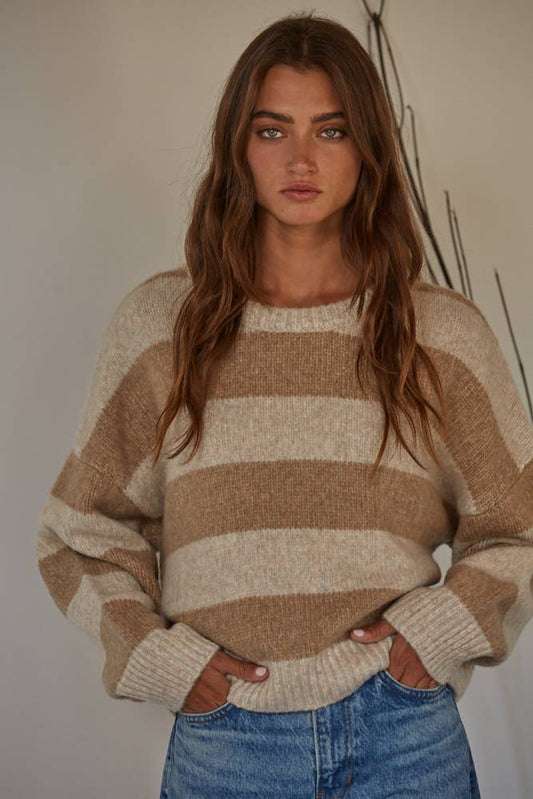 BRIENNE PULLOVER: Natural Taupe